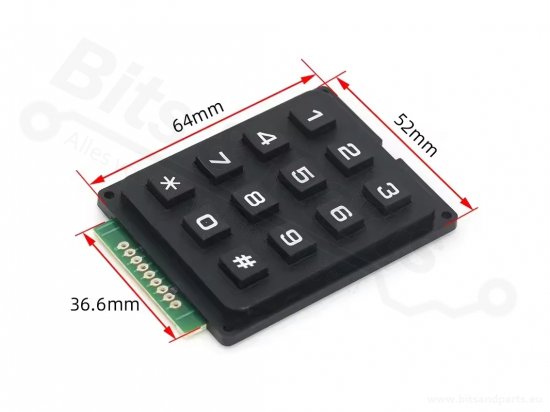 Toetsenbord / keyboard 12 toetsen - matrix uitgangen
